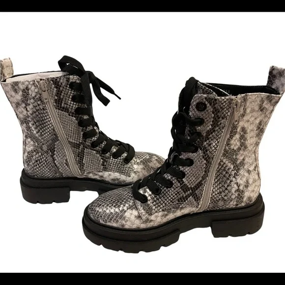 DOLCE VITA Flume Snakeskin Combat Boots - Picture 9 of 9